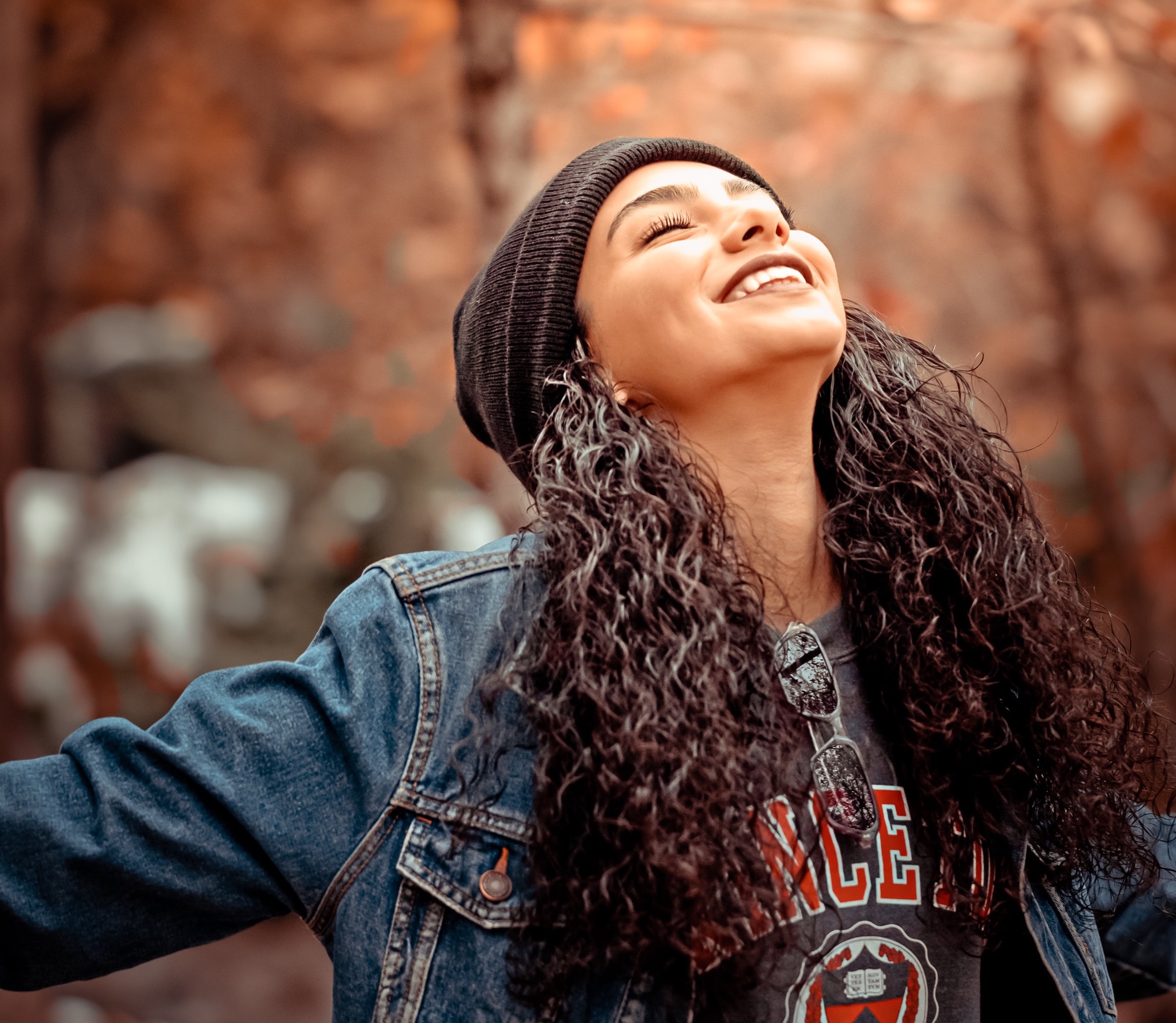 Woman smiling